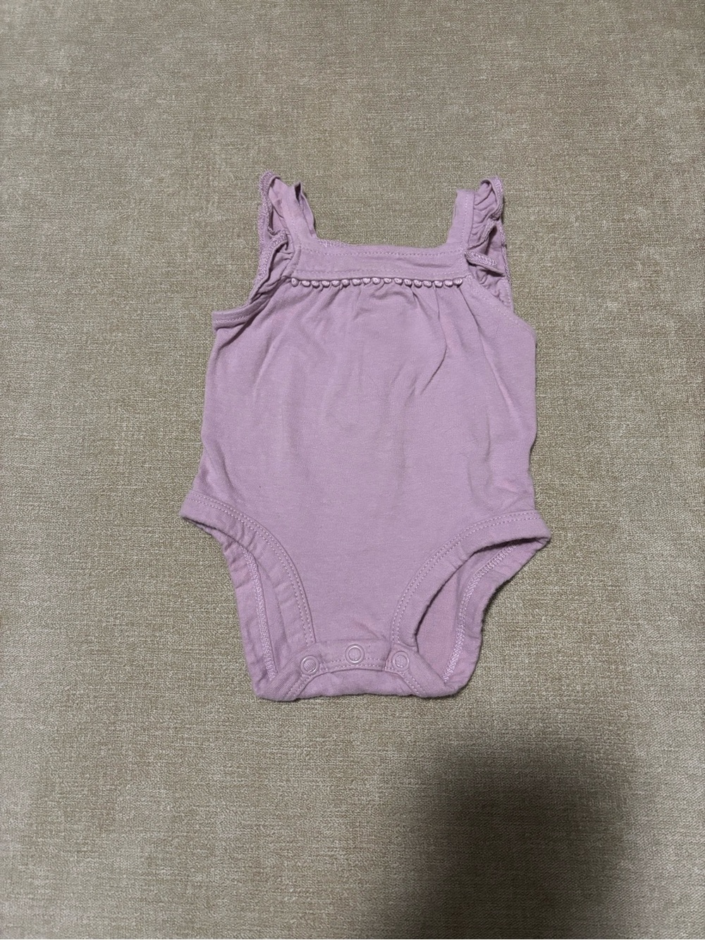 Carter's Lilac Ruffle Shoulder One-Piece Bodysuit